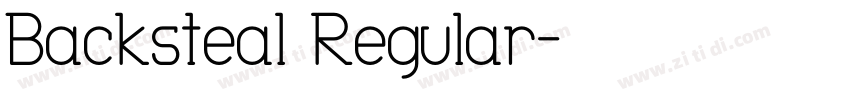 Backsteal Regular字体转换